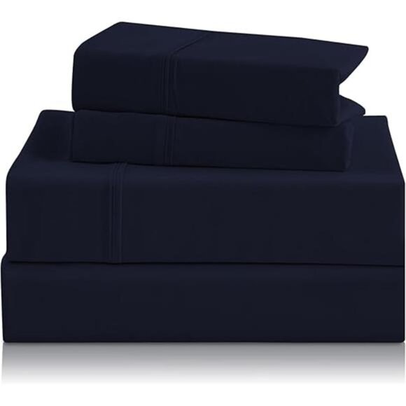 Full Size Sheet Set - 4 Piece Silky Soft Breathable Bed Sheet & Pillowcase Set - Picture 8 of 8